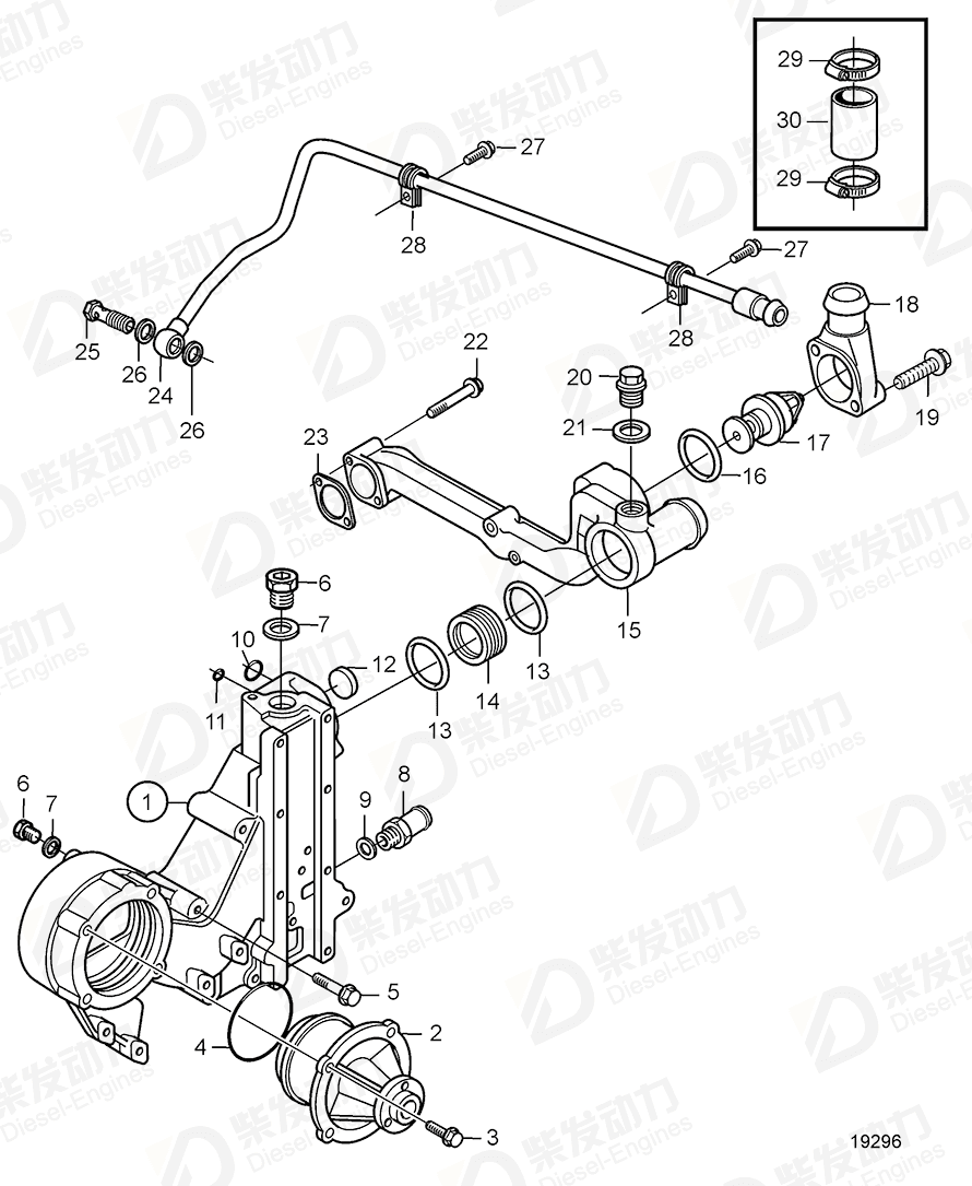 volvo penta Sleeve 21043589 Drawing volvo penta Sleeve 21043589 Drawing